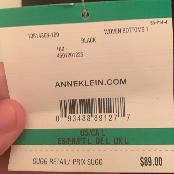 Black Anne Klein Slim Ankle pants - Picture 6 of 6